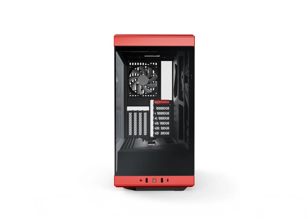 HYTE Y40 Modern Aesthetic Panoramic Tempered Glass Mid-Tower ATX Computer Gaming Case with PCIE 4.0 Riser Cable Included, Red (CS-HYTE-Y40-BR) - AHW Store