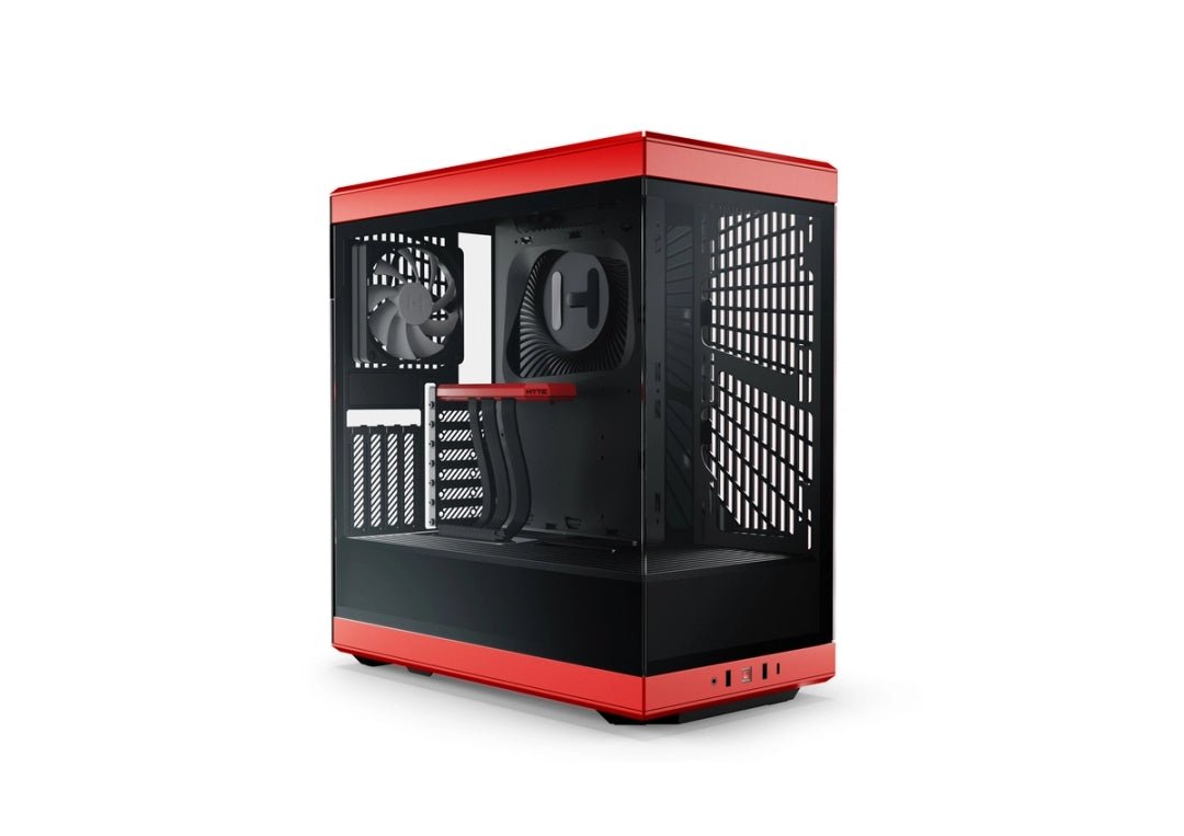HYTE Y40 Modern Aesthetic Panoramic Tempered Glass Mid-Tower ATX Computer Gaming Case with PCIE 4.0 Riser Cable Included, Red (CS-HYTE-Y40-BR) - AHW Store