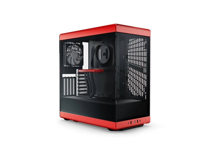 HYTE Y40 Modern Aesthetic Panoramic Tempered Glass Mid-Tower ATX Computer Gaming Case with PCIE 4.0 Riser Cable Included, Red (CS-HYTE-Y40-BR) - AHW Store