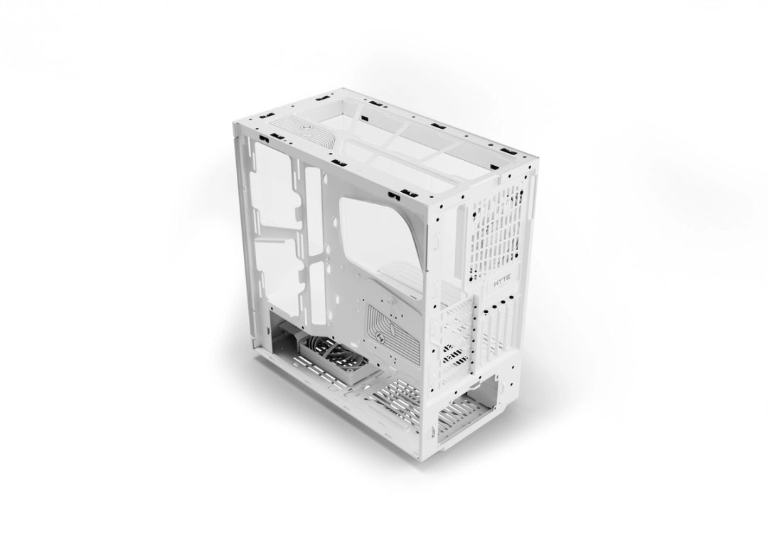 HYTE Y40 Modern Aesthetic Panoramic Tempered Glass Mid-Tower ATX Computer Gaming Case with PCIE 4.0 Riser Cable Included, Snow White (CS-HYTE-Y40-WW) - AHW Store