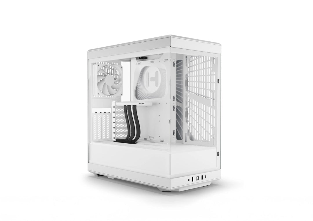 HYTE Y40 Modern Aesthetic Panoramic Tempered Glass Mid-Tower ATX Computer Gaming Case with PCIE 4.0 Riser Cable Included, Snow White (CS-HYTE-Y40-WW) - AHW Store