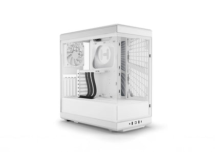 HYTE Y40 Modern Aesthetic Panoramic Tempered Glass Mid-Tower ATX Computer Gaming Case with PCIE 4.0 Riser Cable Included, Snow White (CS-HYTE-Y40-WW) - AHW Store