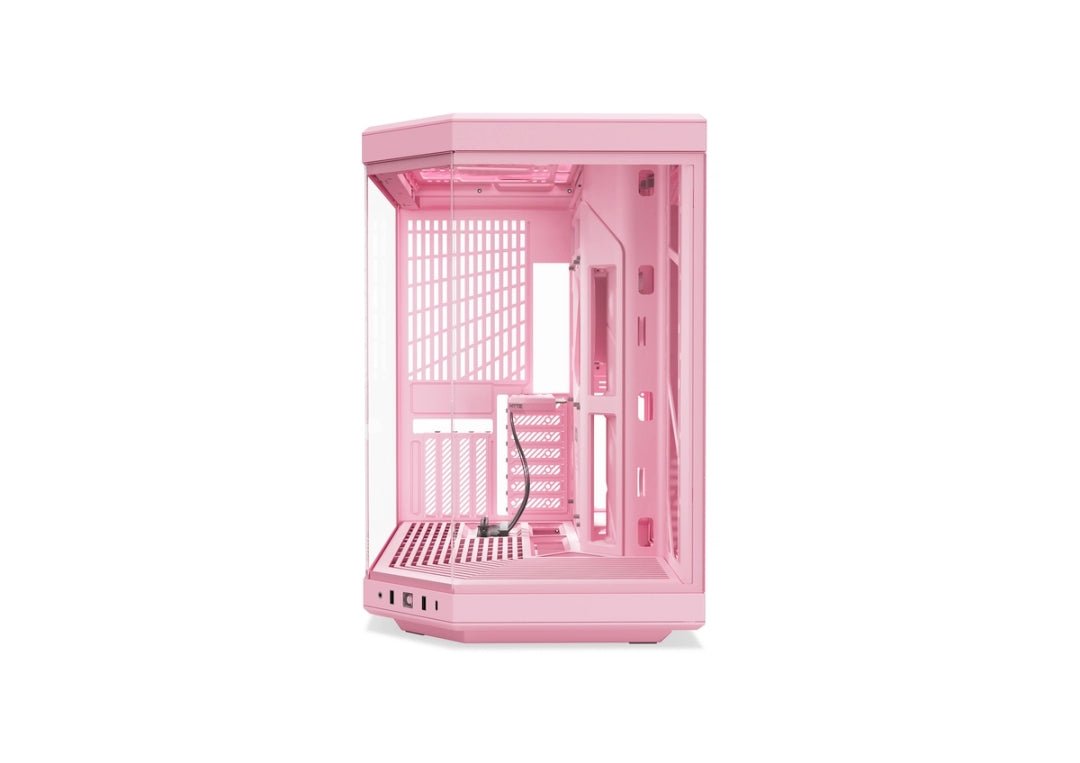 HYTE Y70 Mid-Tower ATX Gaming PC Desktop Case - Panoramic Tempered Glass - Dual Chamber - High Airflow Chassis - PCIE 4.0 Riser Cable Included - New Modern Aesthetic -(Pink) - AHW Store