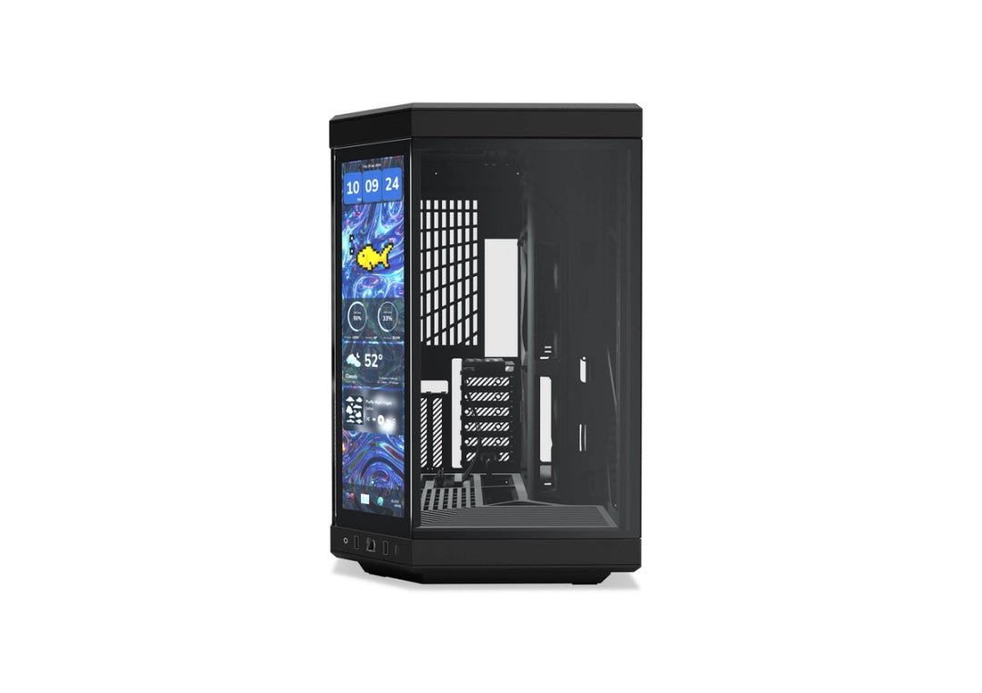 HYTE-Y70 Touch infinite with (3rd Gen Display) 14.9 inches 2.5k IPS 500nits+Gen 4.0 Riser Cable All Black Colour - AHW Store