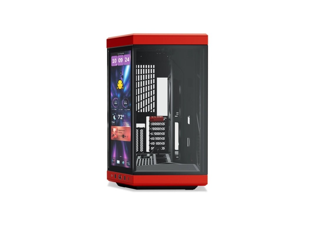 HYTE-Y70 Touch infinite with (3rd Gen Display) 14.9 inches 2.5k IPS 500nits+Gen 4.0 Riser Cable Black&Red Colour - AHW Store