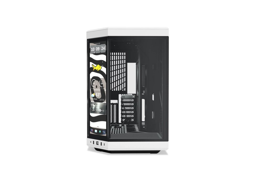 HYTE-Y70 Touch infinite with (3rd Gen Display) 14.9 inches 2.5k IPS 500nits+Gen 4.0 Riser Cable Black&White Colour - AHW Store