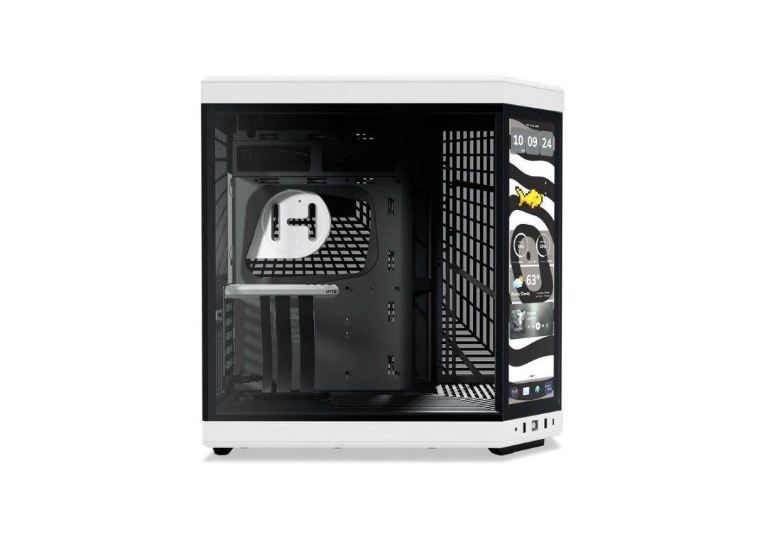 HYTE-Y70 Touch infinite with (3rd Gen Display) 14.9 inches 2.5k IPS 500nits+Gen 4.0 Riser Cable Black&White Colour - AHW Store