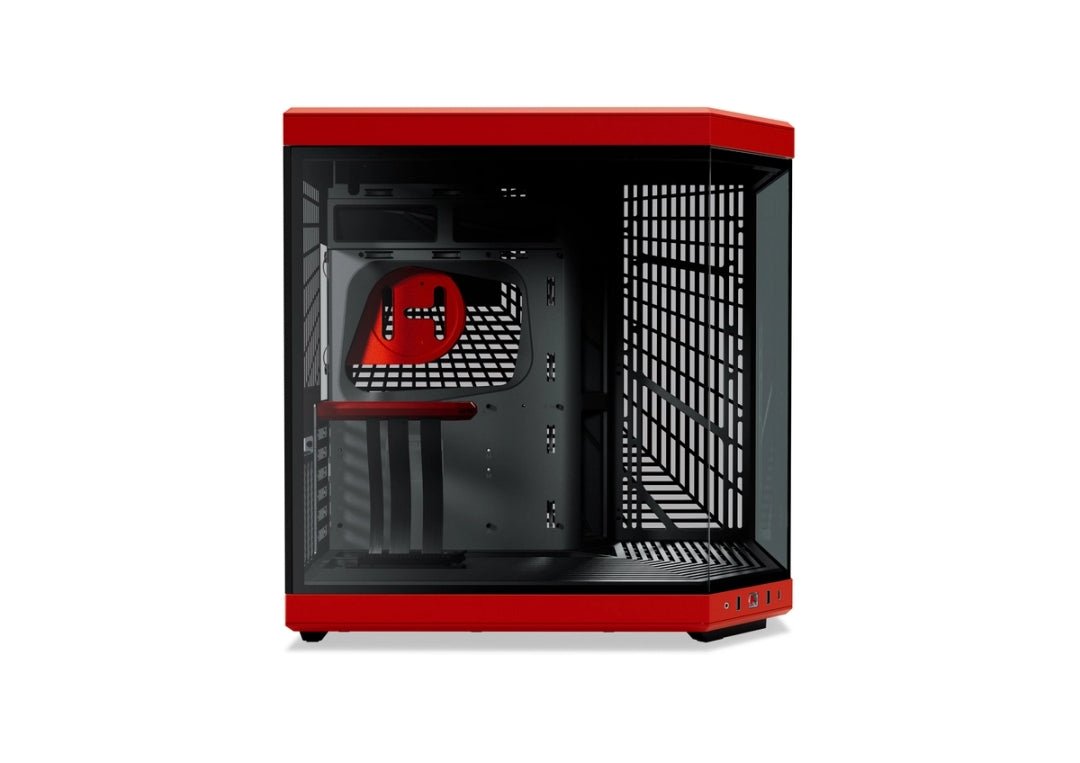 HYTE Y70 Upgraded Modern Aesthetic Dual Chamber Panoramic Tempered Glass Mid-Tower ATX Computer Gaming Case with PCIE 4.0 Riser Cable Included, Red (CS-HYTE-Y70-BR) - AHW Store