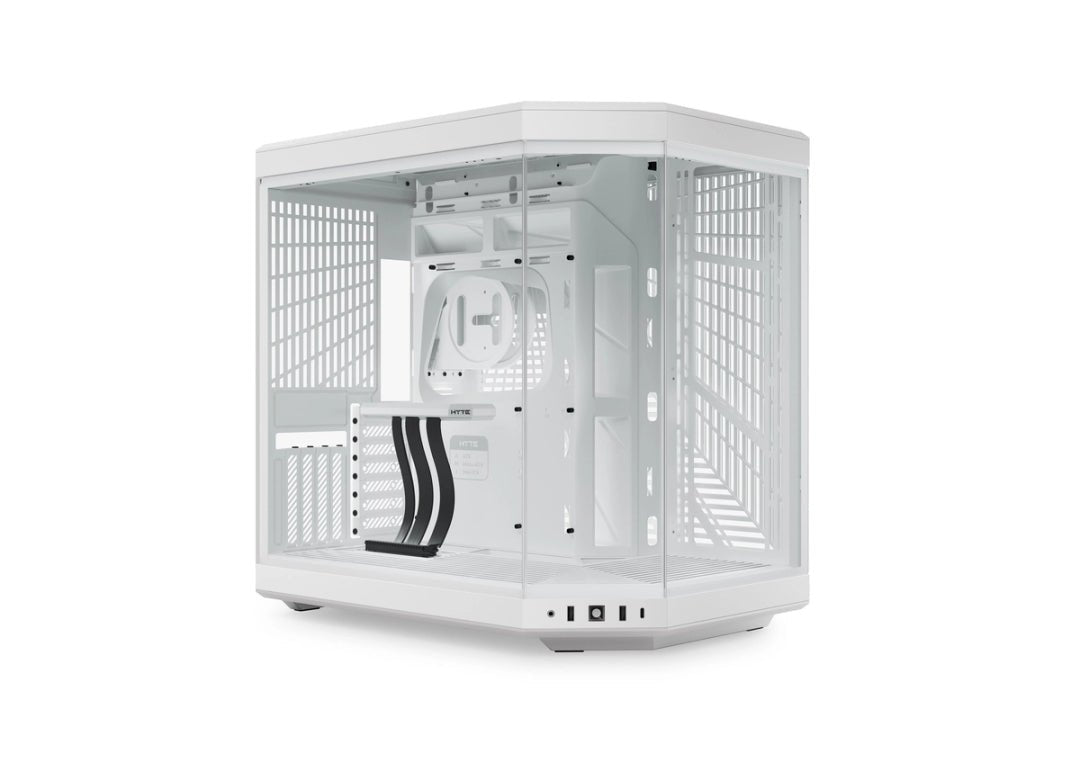 HYTE Y70 Upgraded Modern Aesthetic Dual Chamber Panoramic Tempered Glass Mid-Tower ATX Computer Gaming Case with PCIE 4.0 Riser Cable Included, WHITE (CS-HYTE-Y70-WW) - AHW Store