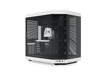 HYTE Y70 Upgraded Modern Aesthetic Dual Chamber Panoramic Tempered Glass Mid-Tower ATX Computer Gaming Case with PCIE 4.0 Riser Cable Included, White (CS-HYTE-Y70-BW) - AHW Store