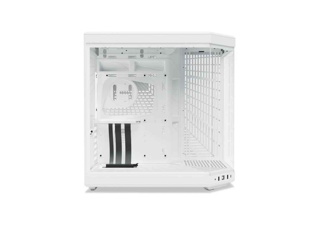 HYTE Y70 Upgraded Modern Aesthetic Dual Chamber Panoramic Tempered Glass Mid-Tower ATX Computer Gaming Case with PCIE 4.0 Riser Cable Included, WHITE (CS-HYTE-Y70-WW) - AHW Store