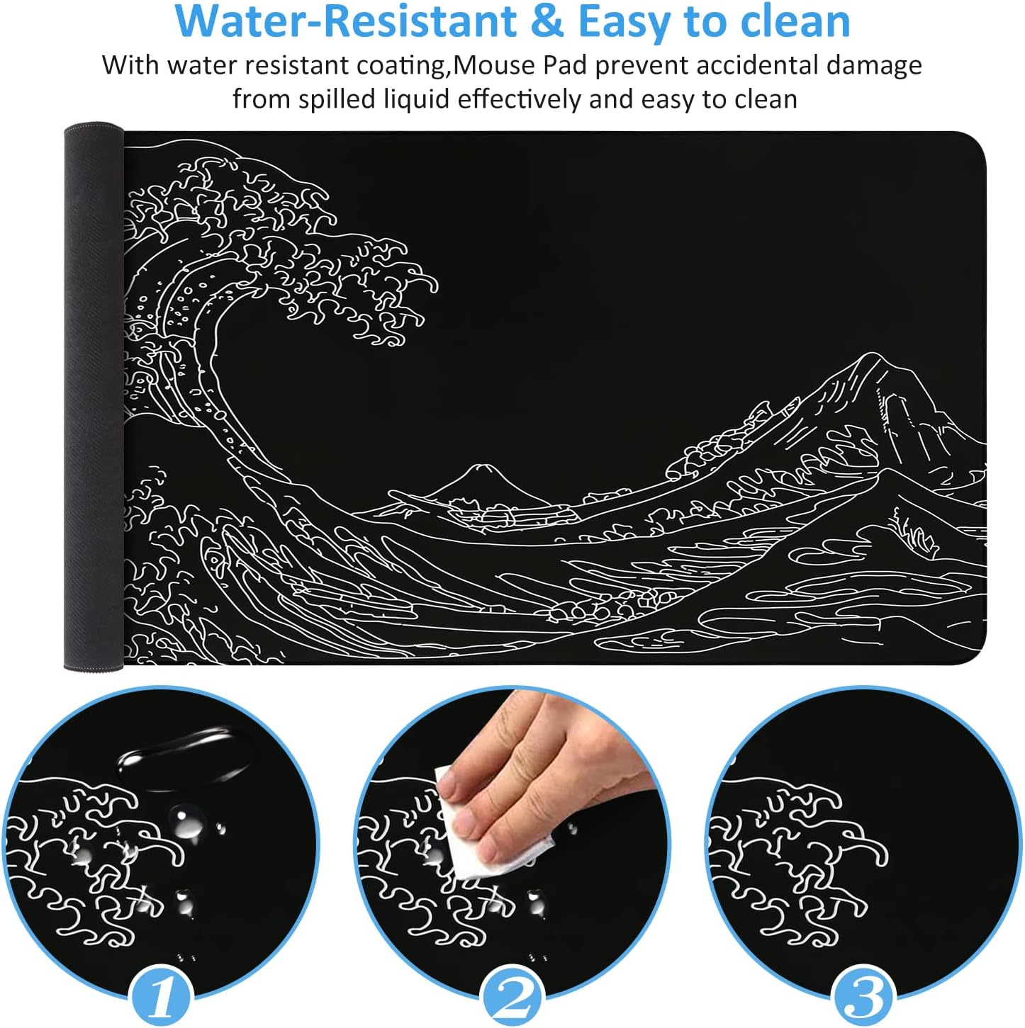 iCasso XXL Gaming Mouse Pad with Rubber Base - AHW Store