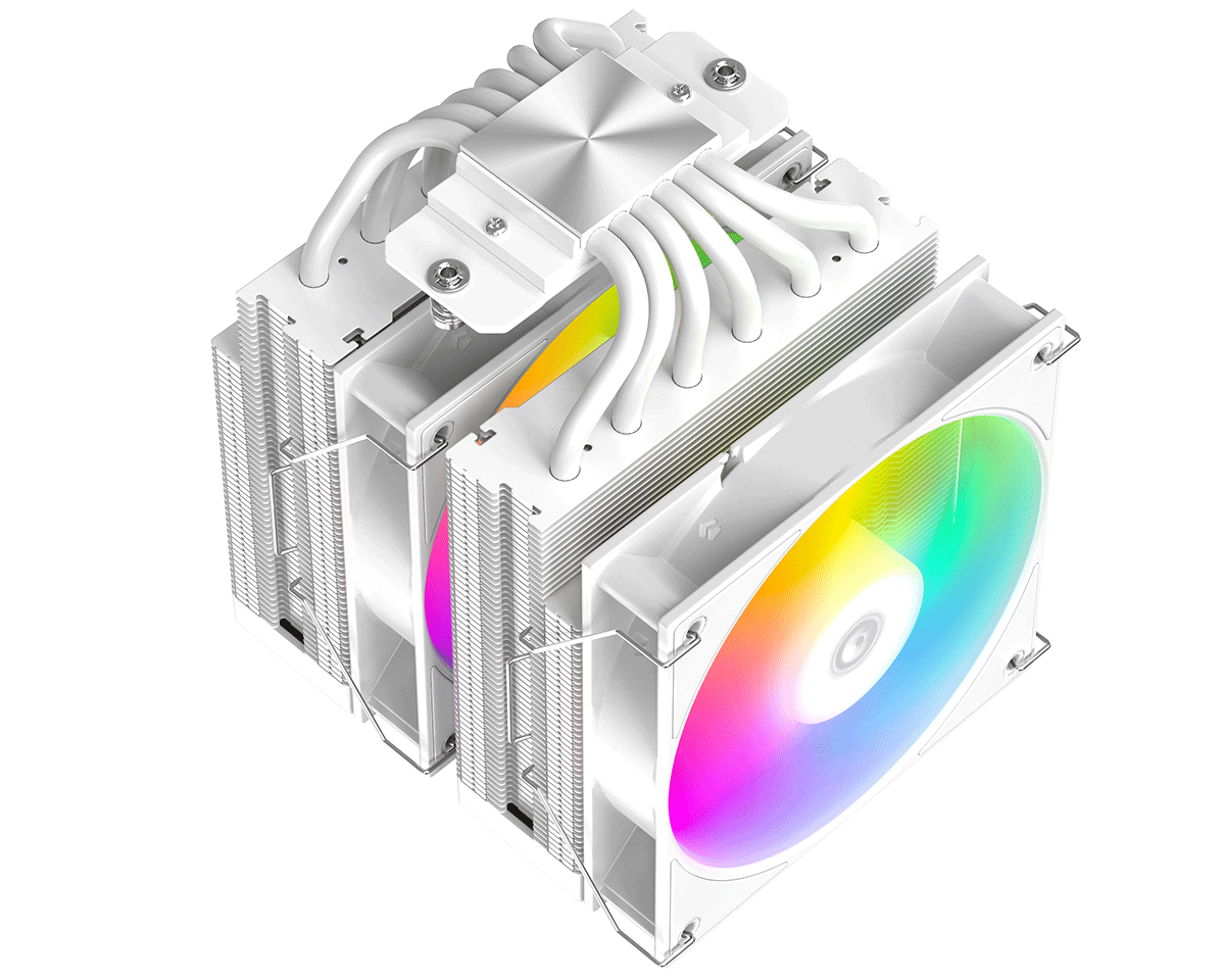 ID-COOLING FROZN A620 PRO XE ARGB Snow 6 Heatpipe Dual Tower With 2 120mm Hydraulic Bearing Fan White Air Cpu Cooler