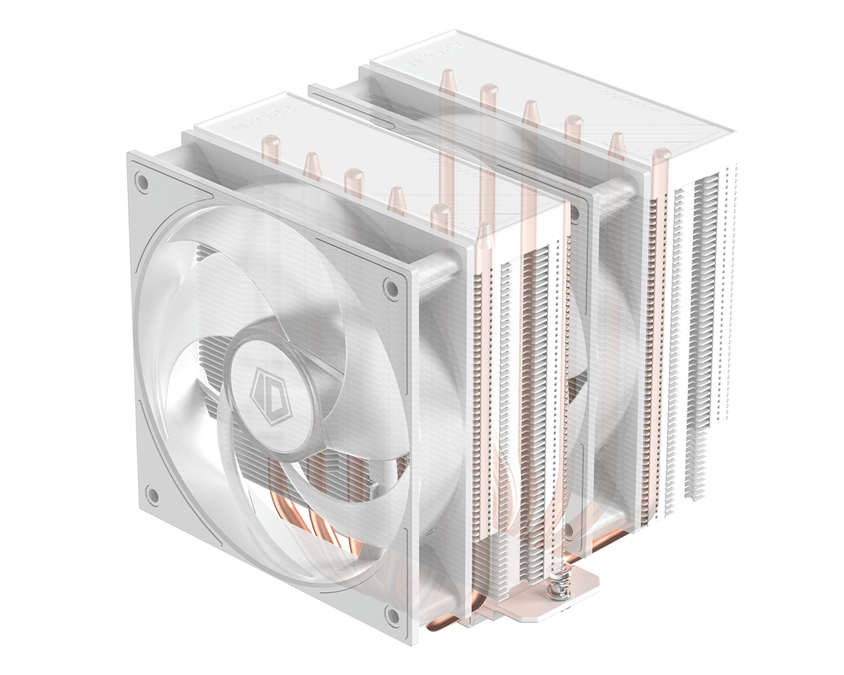 ID-COOLING FROZN A620 PRO XE ARGB Snow 6 Heatpipe Dual Tower With 2 120mm Hydraulic Bearing Fan White Air Cpu Cooler