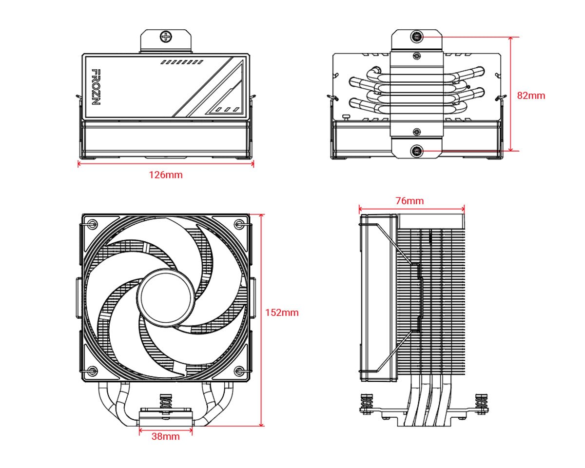 ID-COOLING FROZN A410 SE ARGB 4 Heatpipe Direct Touch With 120mm Hydraulic Bearing Fan Air Cpu Cooler - AHW Store