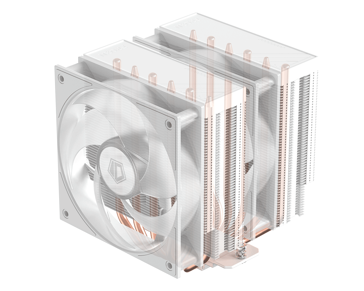ID-COOLING FROZN A620 PRO XE ARGB Snow 6 Heatpipe Dual Tower With 2 120mm Hydraulic Bearing Fan White Air Cpu Cooler - AHW Store