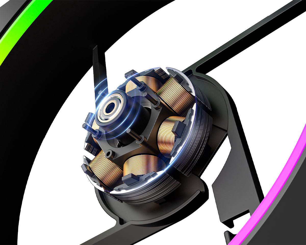 ID-COOLING MF-1230-ARGB-K TRIO ARGB PWM Dual Ball Bearing Magnetic Connection 30mm Thickened Frame 7 Blade 3 Fans - AHW Store