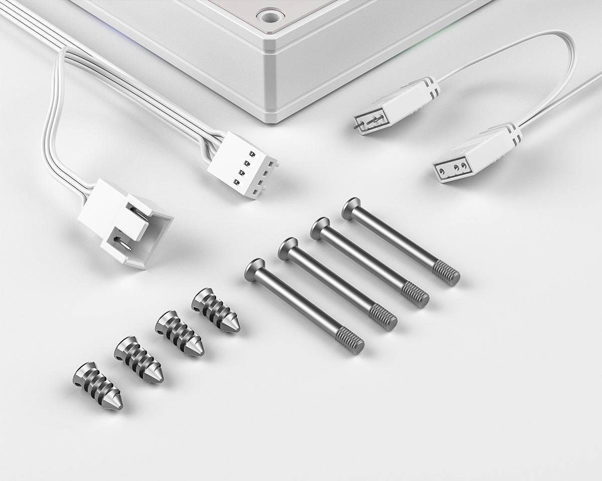 ID-COOLING AS-120-ARGB-WR Reverse ARGB PWM Hydraulic Bearing White Fan