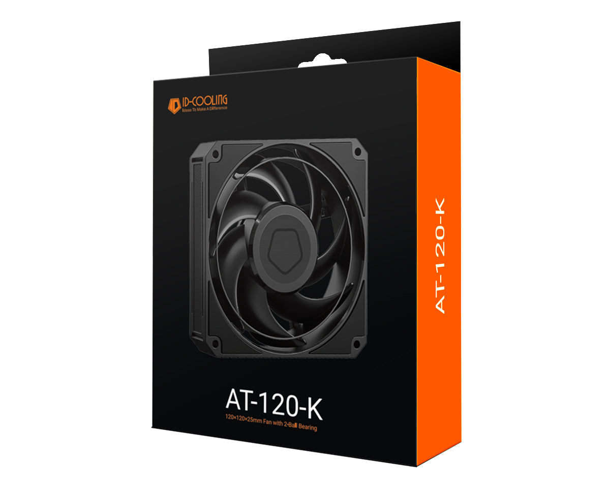 ID-COOLING AT-120-K 3000RPM PWM Dual Ball Bearing Black Fan