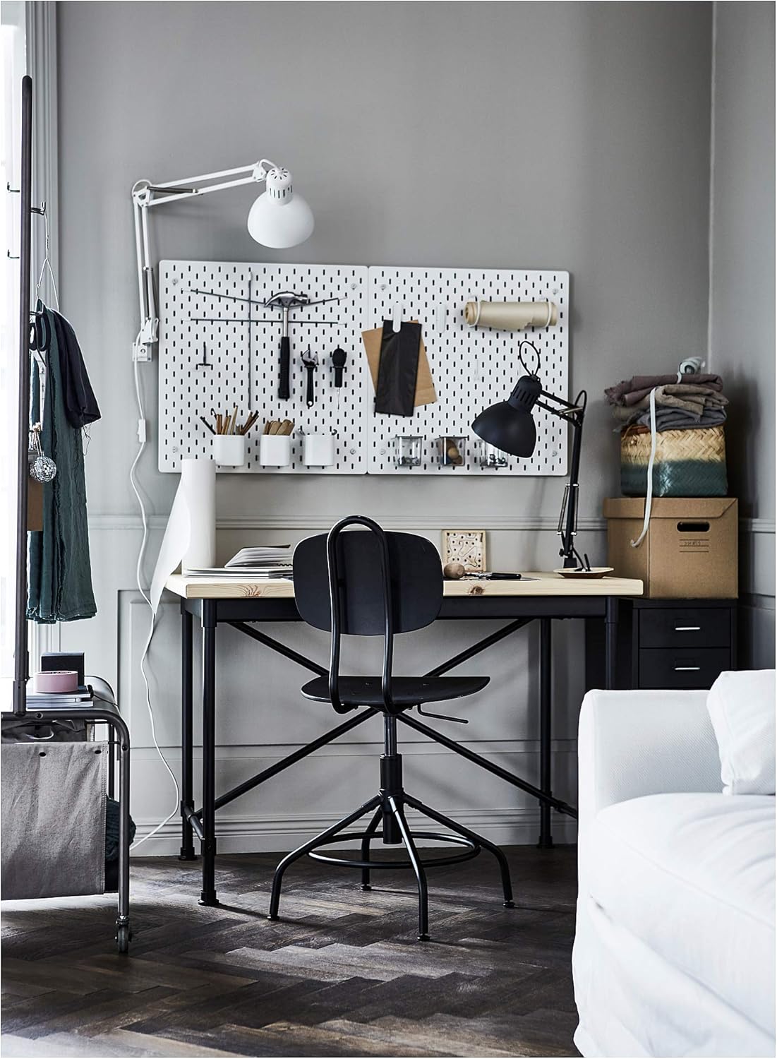 Ikea SKÅDIS White Pegboard 56x56 cm - AHW Store