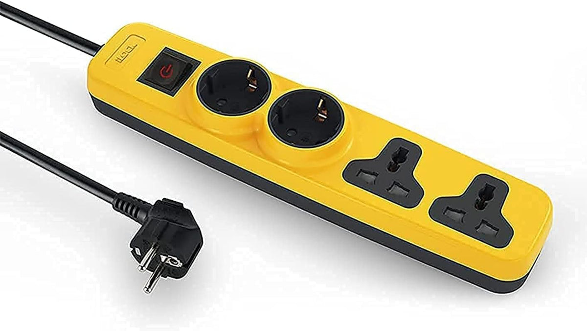 iLOCK 4-Outlet Power Strip Yellow - AHW Store