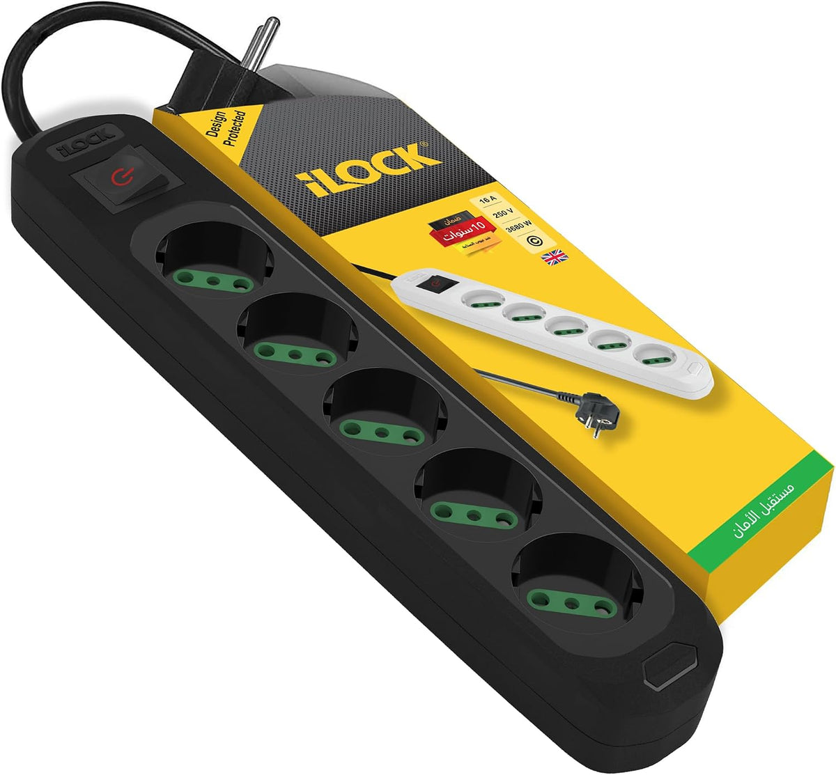 ILOCK 5-Outlet Power Strip Switch 3500W - AHW Store