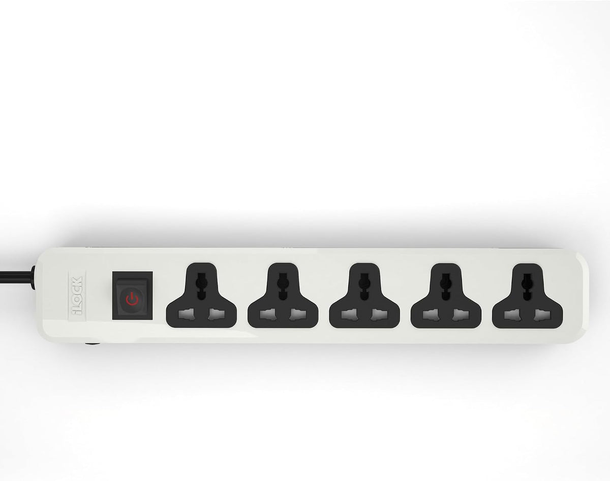 iLOCK Power Strip 5 Outlets White 2M - AHW Store