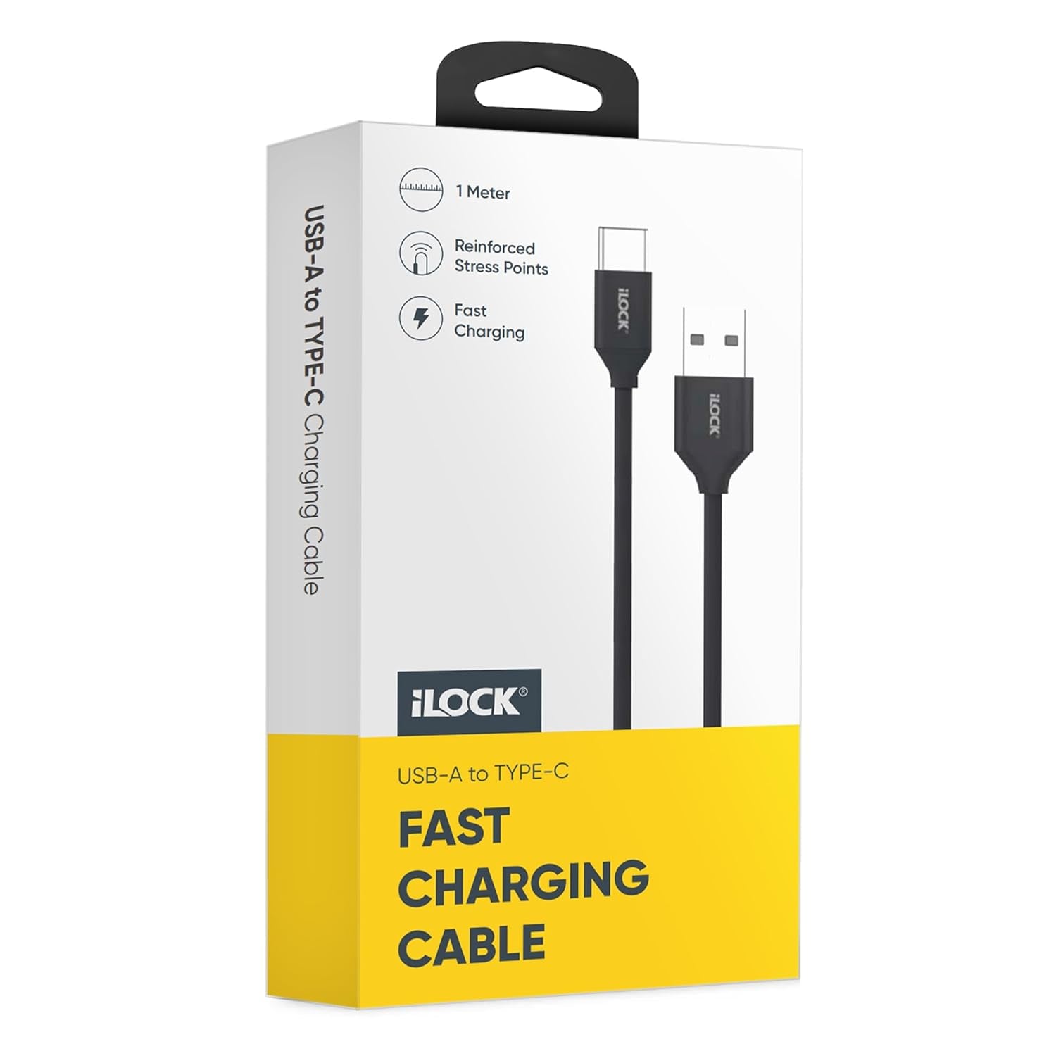 iLOCK USB-A to Type-C Cable 1m Black - AHW Store
