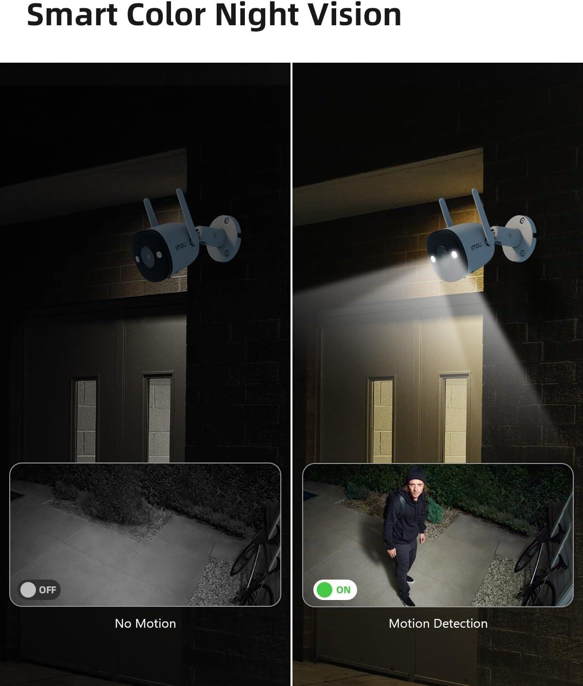 Imou 2E 5MP High Definition Outdoor Security Bullet CCTV Camera, Color Night Vision, Human Detection - AHW Store