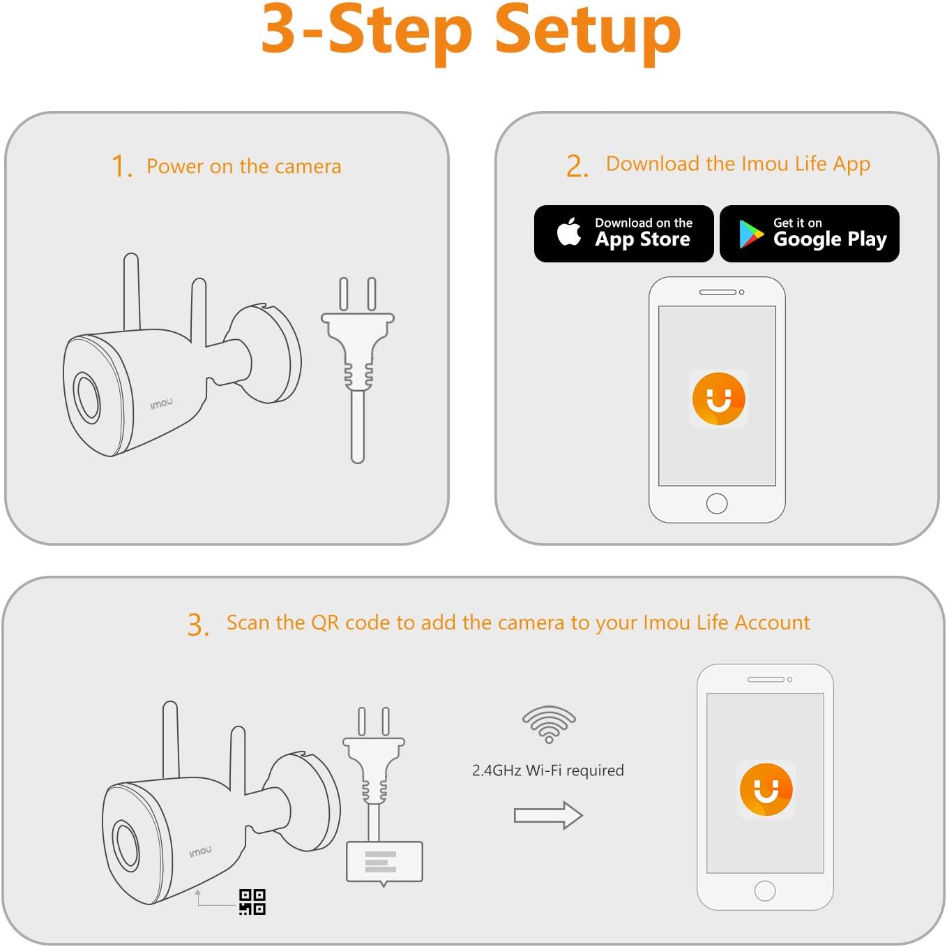 Imou Security Camera Outdoor 1080P, AI Human Motion Detection, IP67 Weatherproof Bullet Camera, 30m - AHW Store