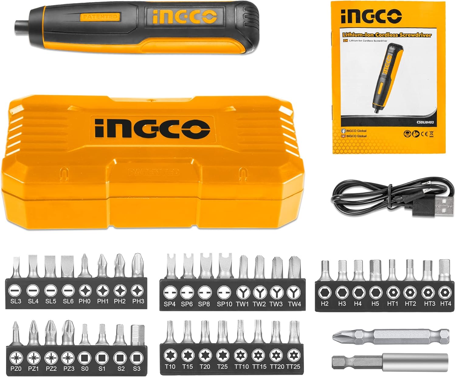 INGCO Cordless Screwdriver Drill Driver CSDLI0403 - AHW Store