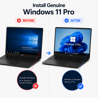 Install Genuine Windows 11 Pro (Without License) - AHW Store