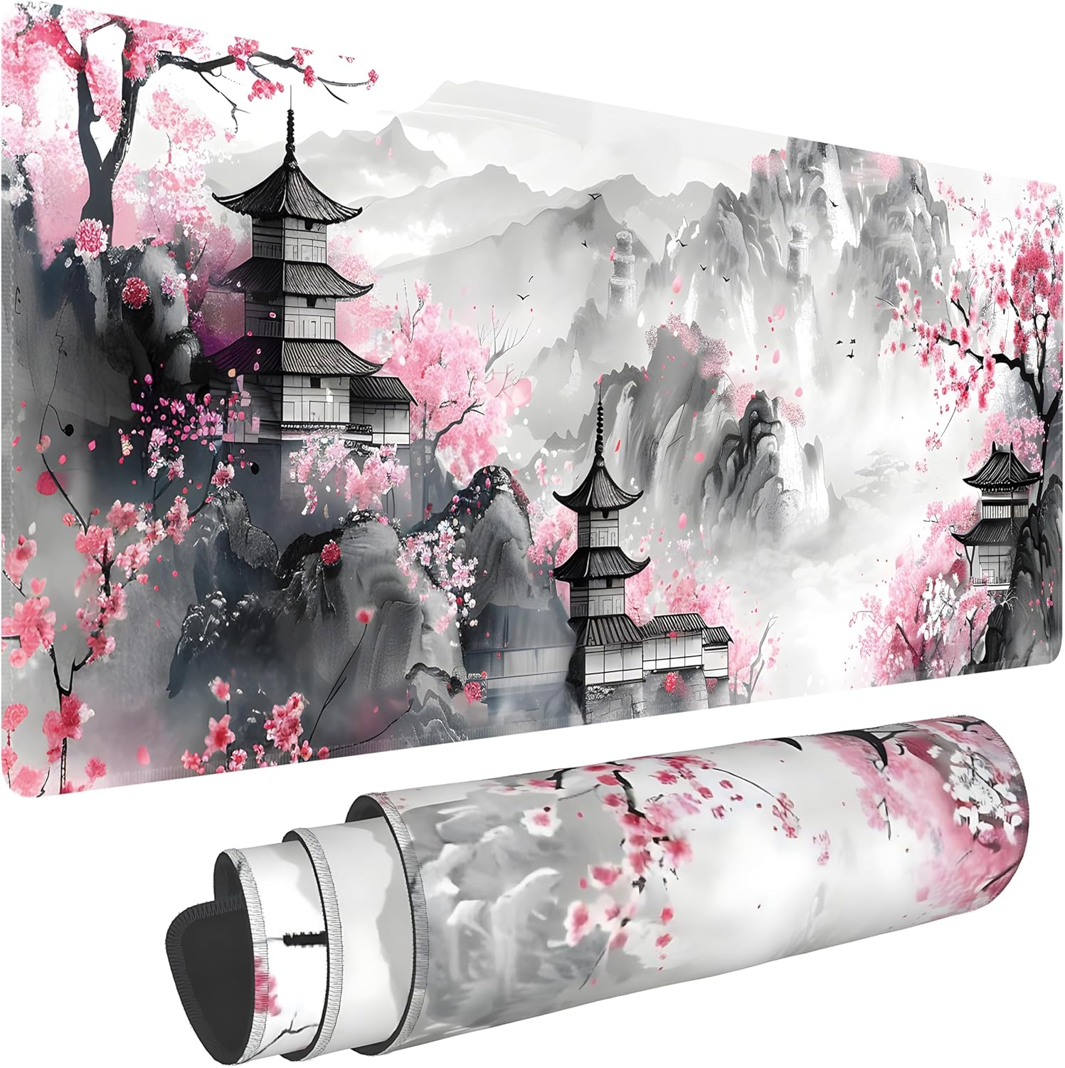 Japanese Cherry Blossom Large Mouse Pad XL - AHW Store