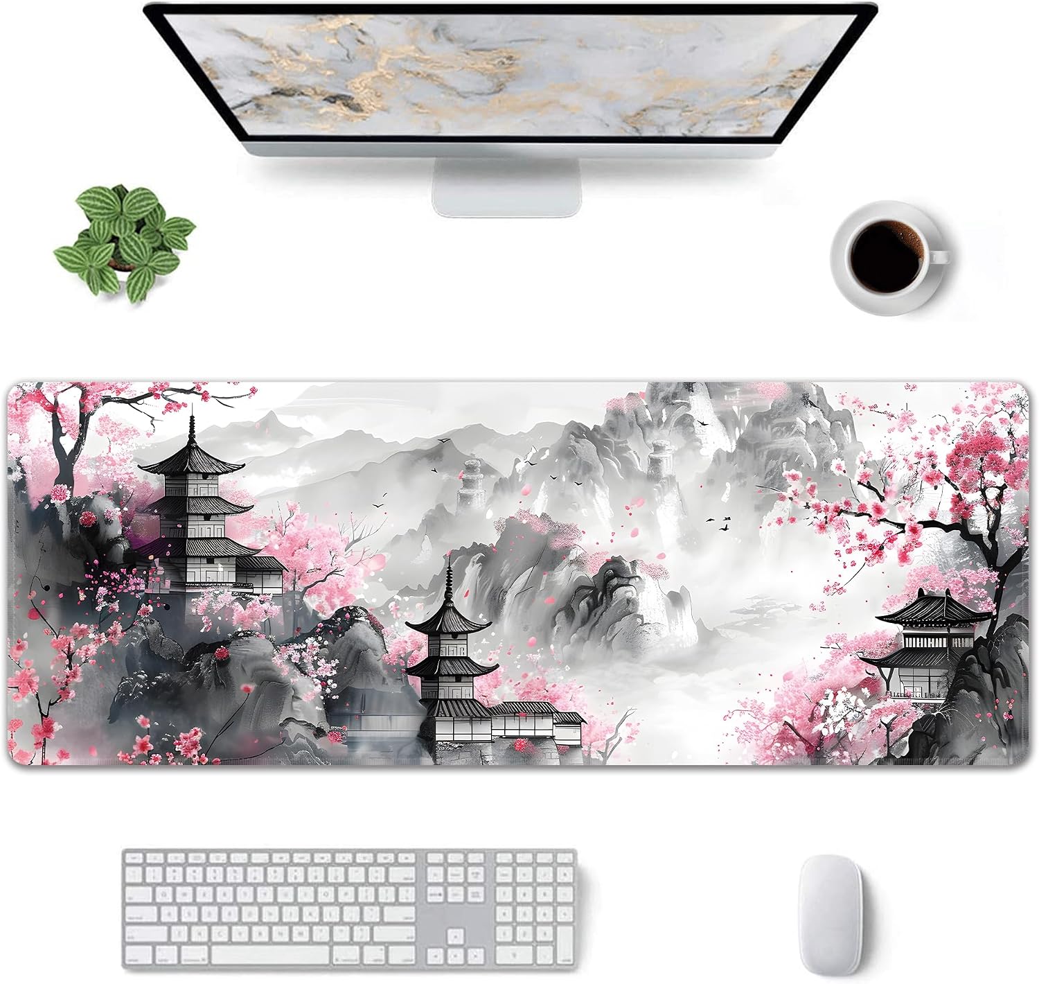 Japanese Cherry Blossom Large Mouse Pad XL - AHW Store