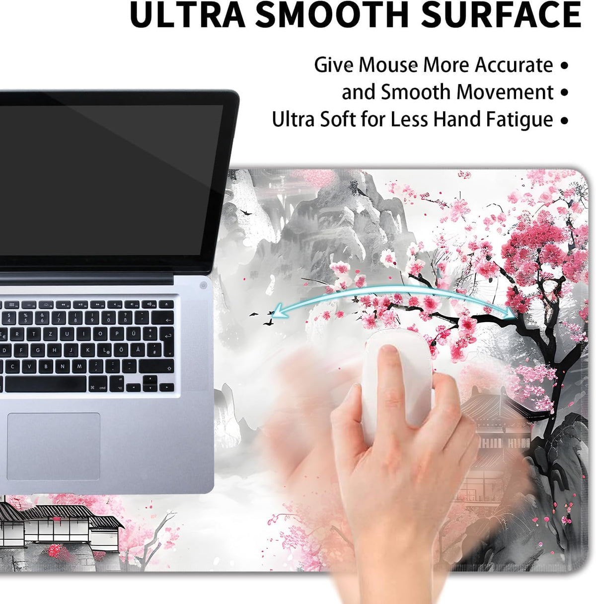Japanese Cherry Blossom Large Mouse Pad XL - AHW Store