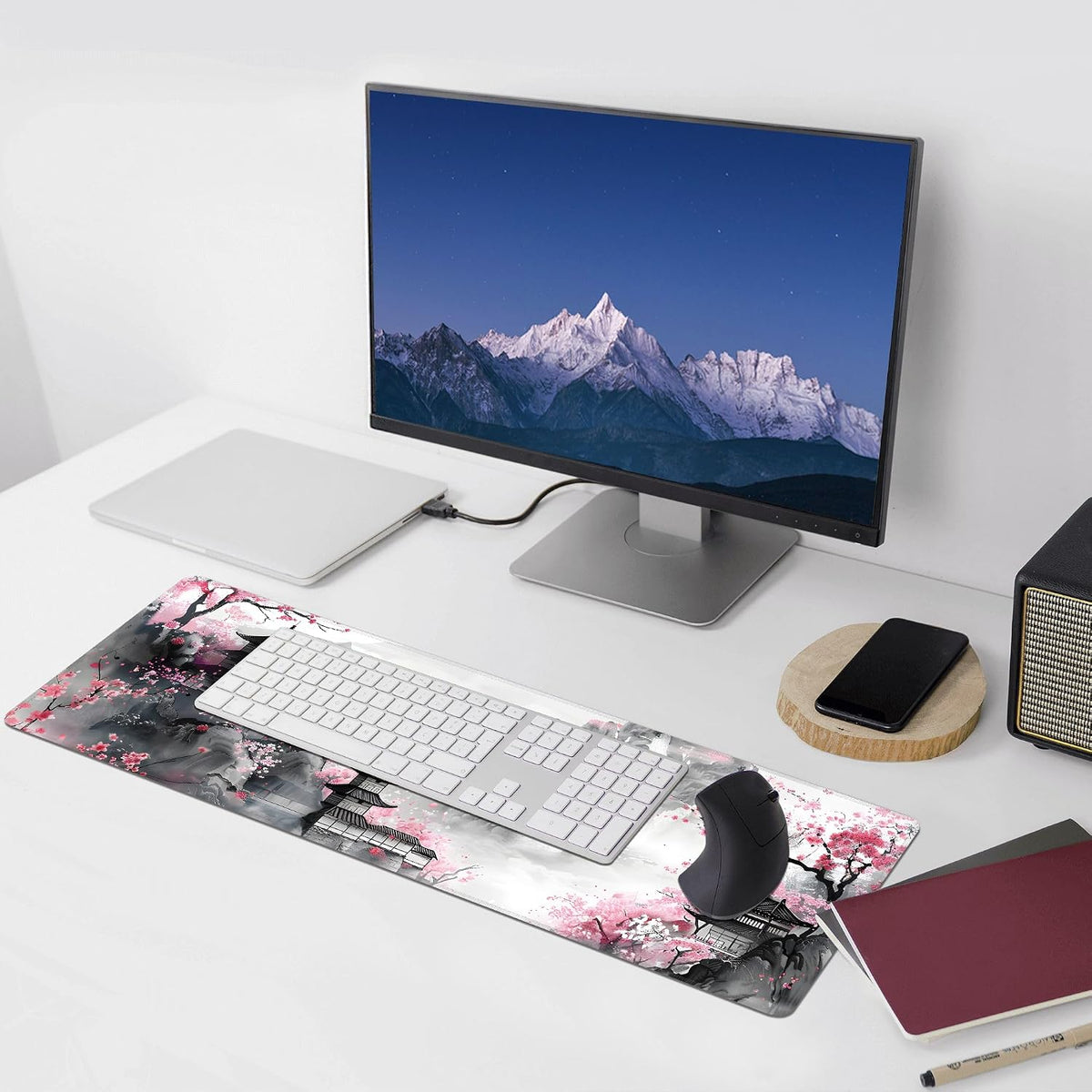 Japanese Cherry Blossom Large Mouse Pad XL - AHW Store