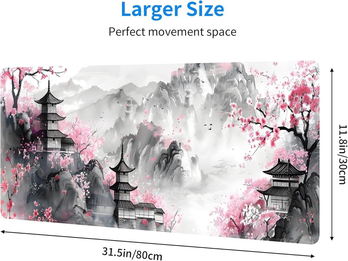 Japanese Cherry Blossom Large Mouse Pad XL - AHW Store