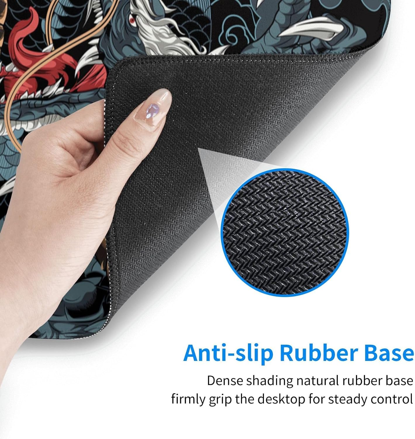 Japanese Dragon Large Mouse Pad XL Desk Mat - AHW Store