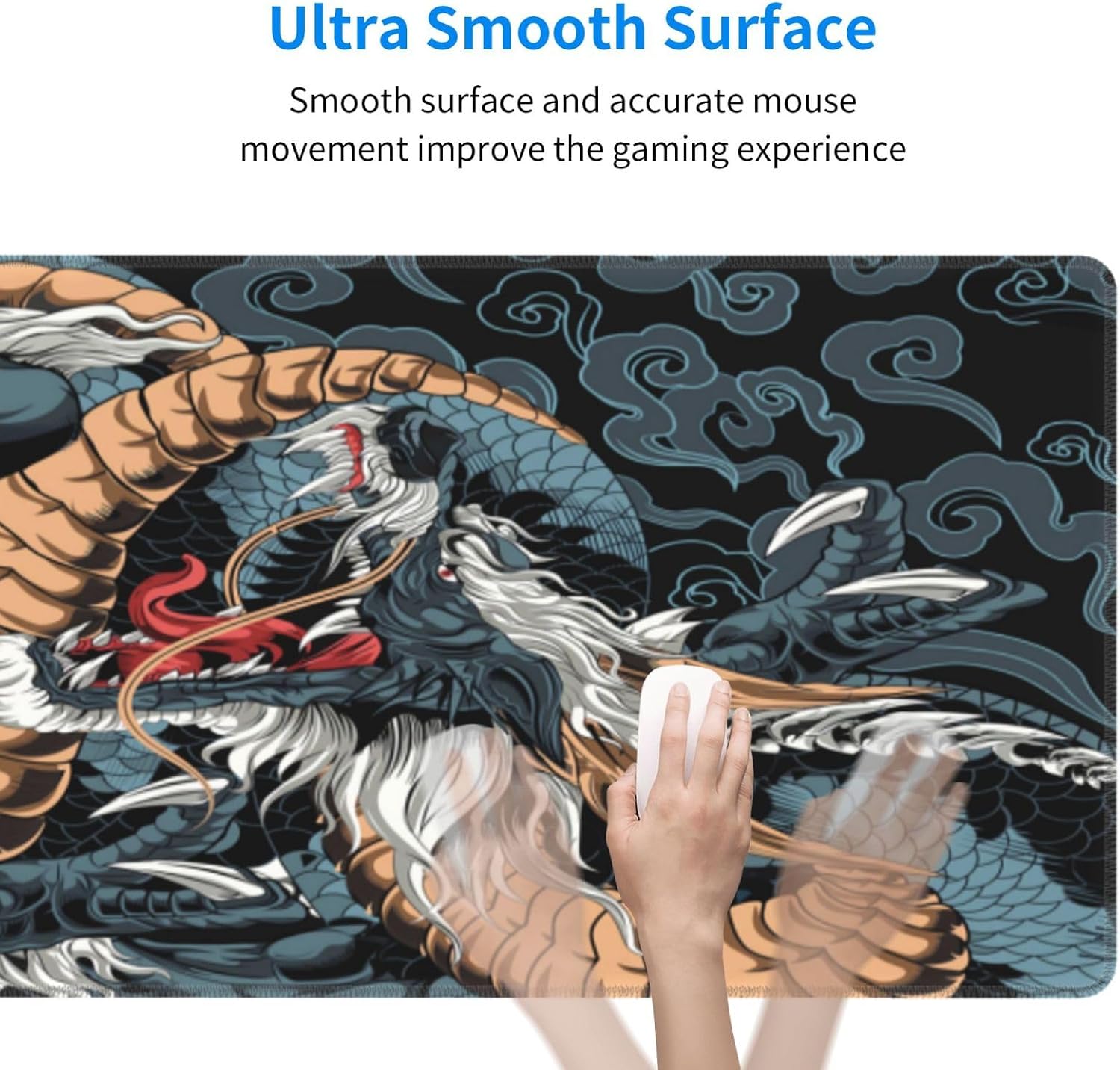 Japanese Dragon Large Mouse Pad XL Desk Mat - AHW Store