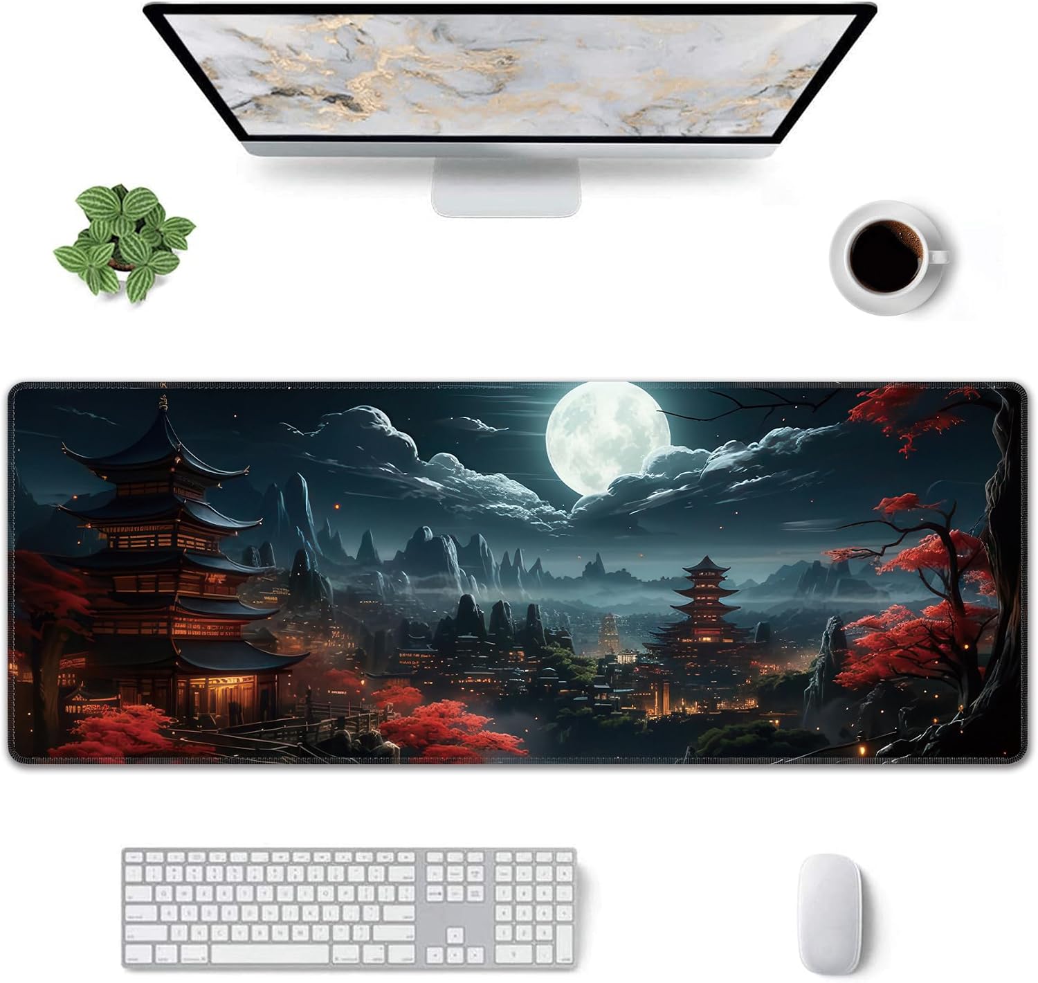 Japanese Full Moon XL Gaming Mouse Pad - AHW Store