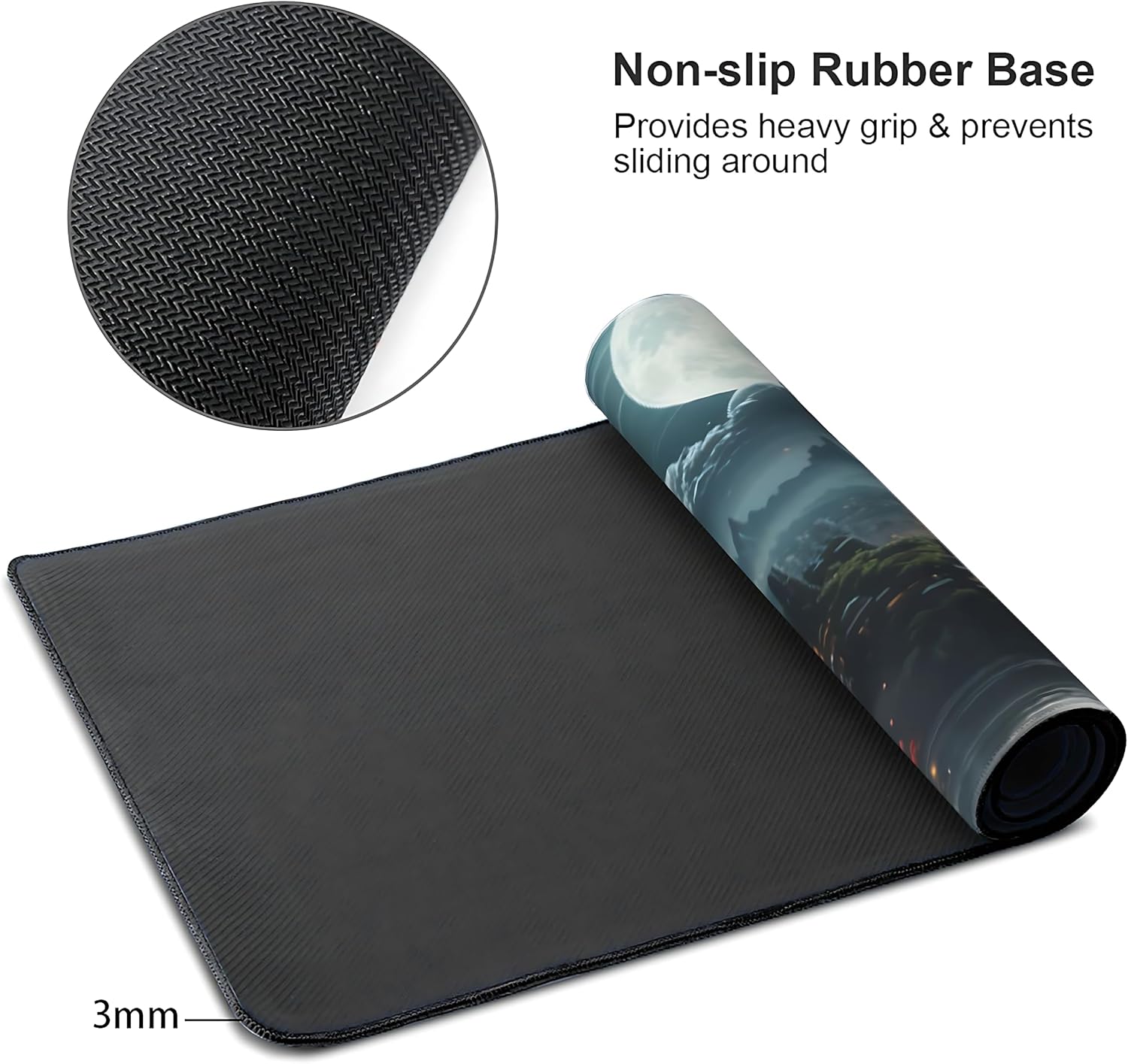 Japanese Full Moon XL Gaming Mouse Pad - AHW Store