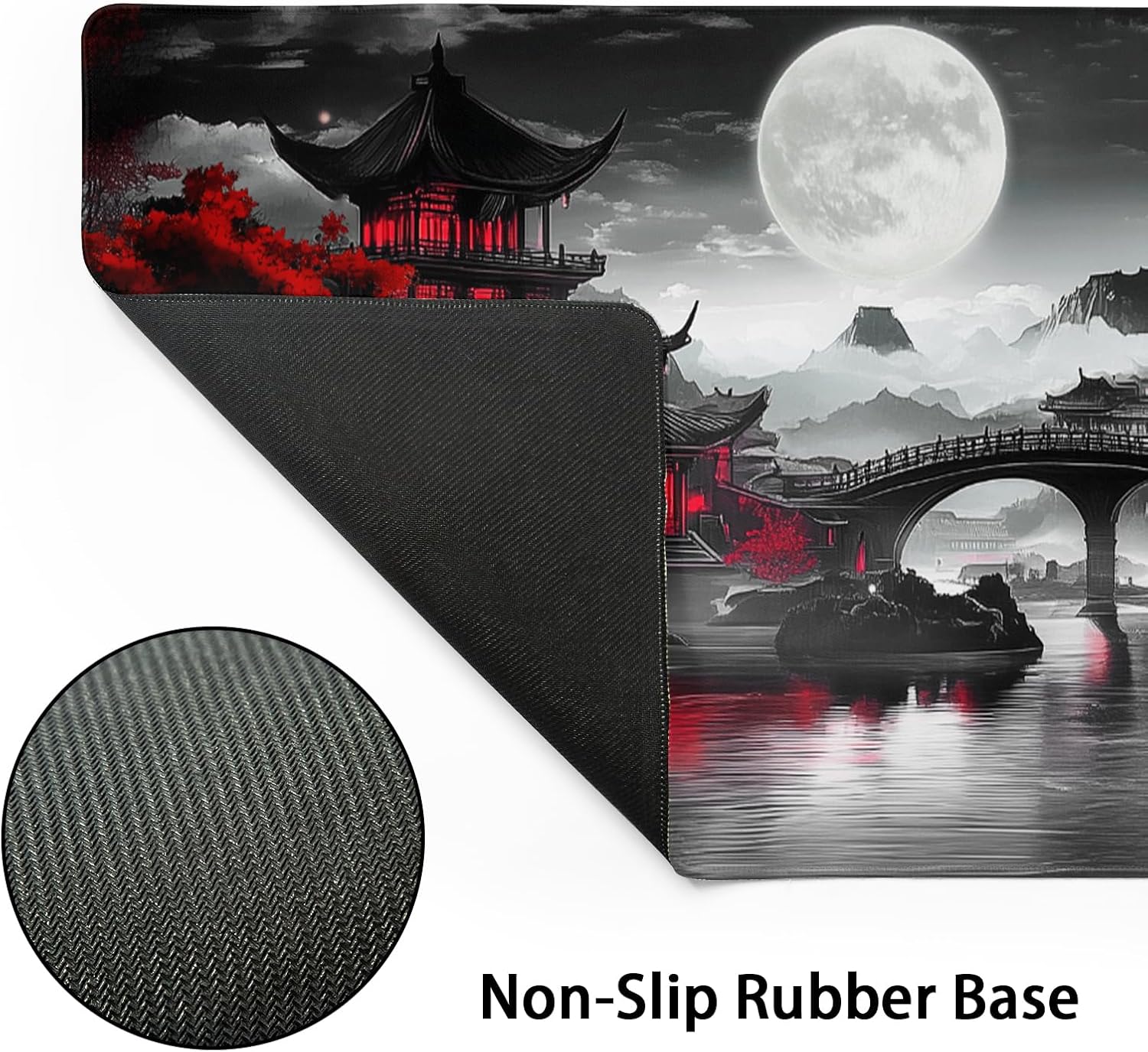 Japanese Riverside Full Moon XL Mouse Pad - AHW Store