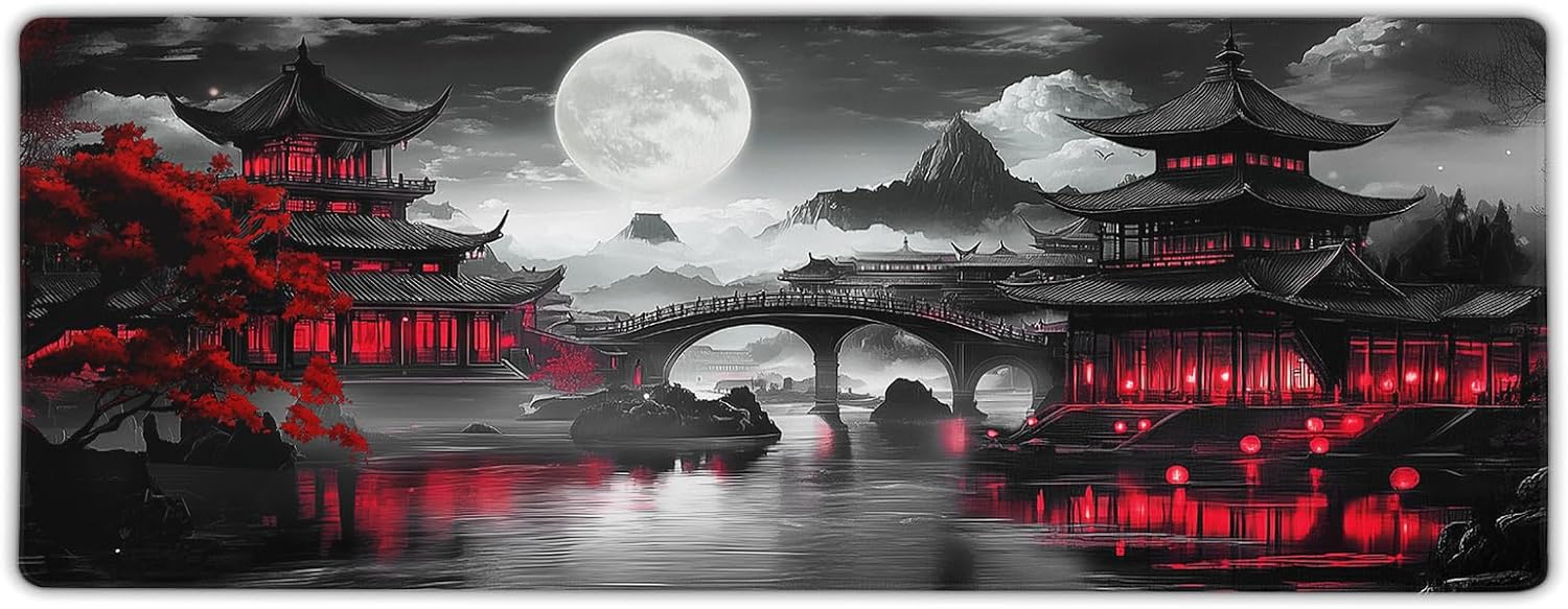 Japanese Riverside Full Moon XL Mouse Pad - AHW Store