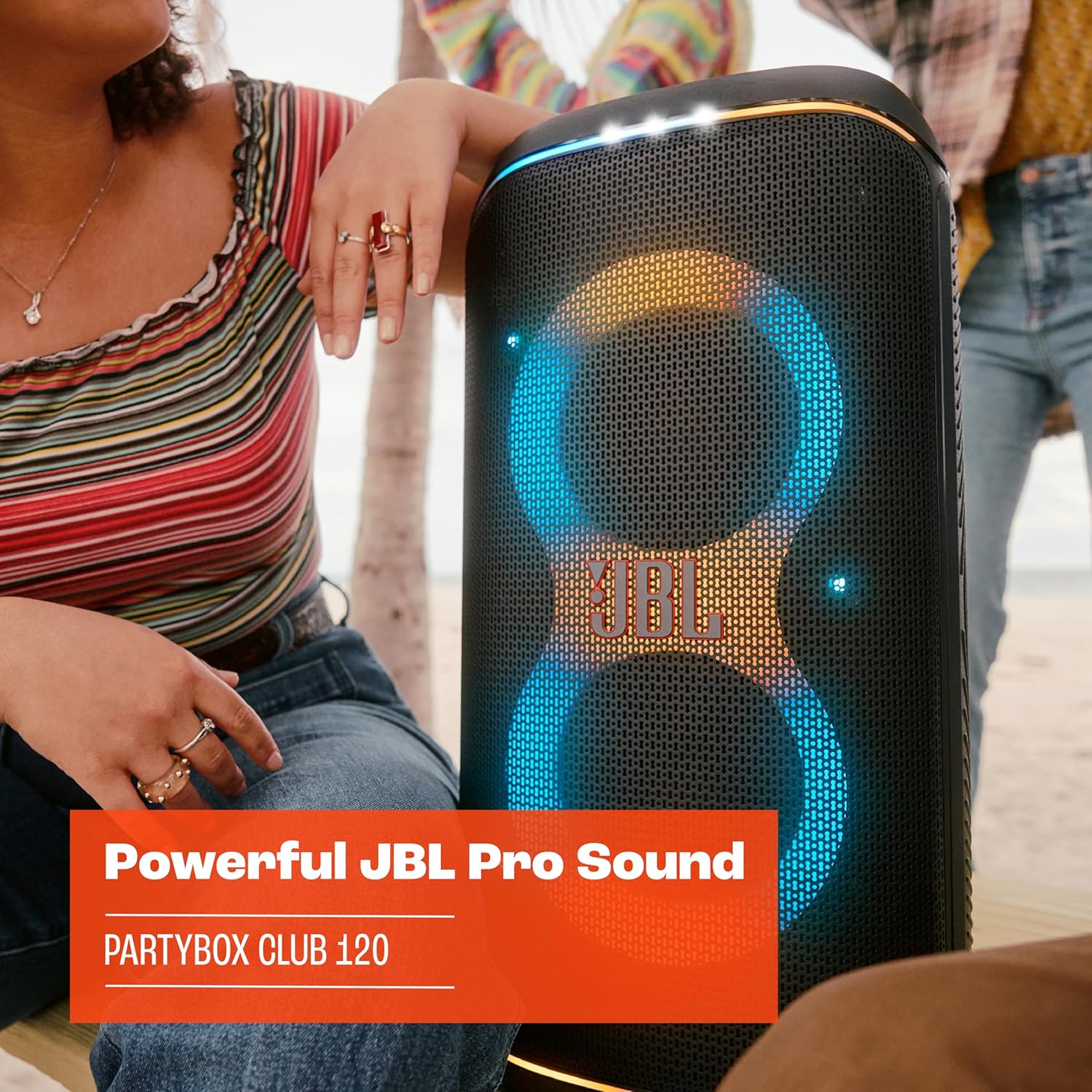 JBL Partybox Club 120 Portable Party Speaker with Pro Sound, Light Show, 12H Battery, IPX4 Splash Re - AHW Store