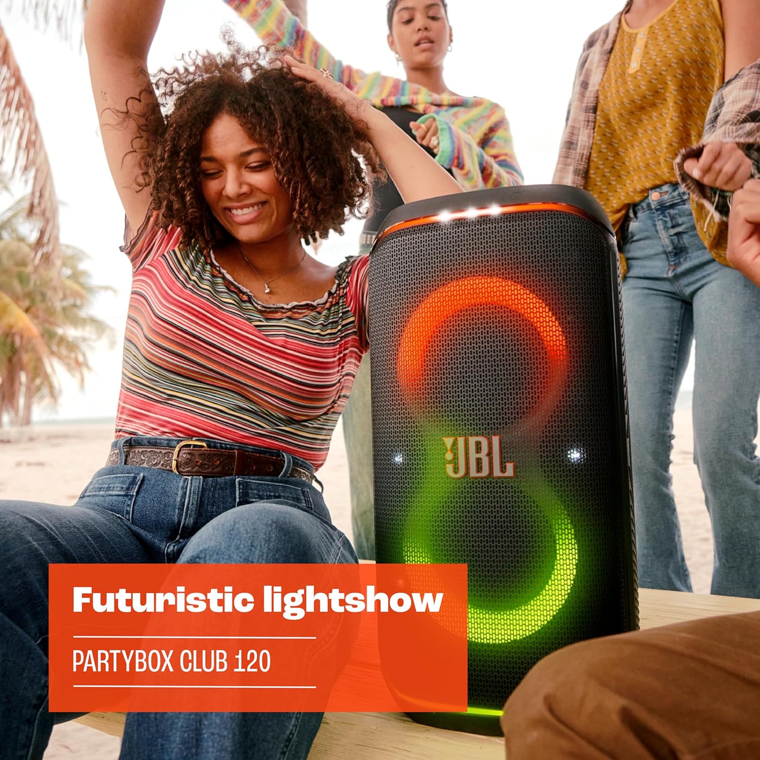 JBL Partybox Club 120 Portable Party Speaker with Pro Sound, Light Show, 12H Battery, IPX4 Splash Re - AHW Store