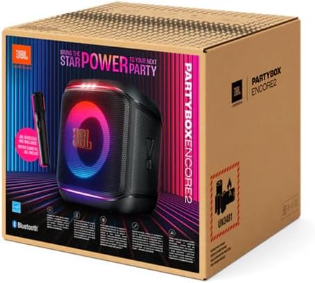 JBL Partybox Encore2 2Mic Party Speaker Black - AHW Store