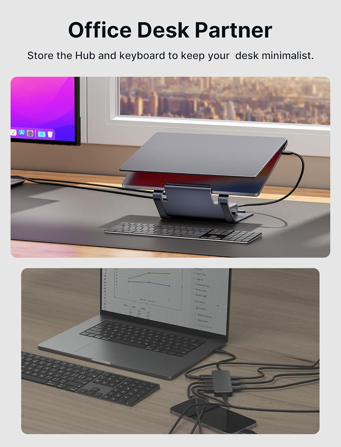 JSAUX 2-in-1 Aluminum Laptop Stand - AHW Store
