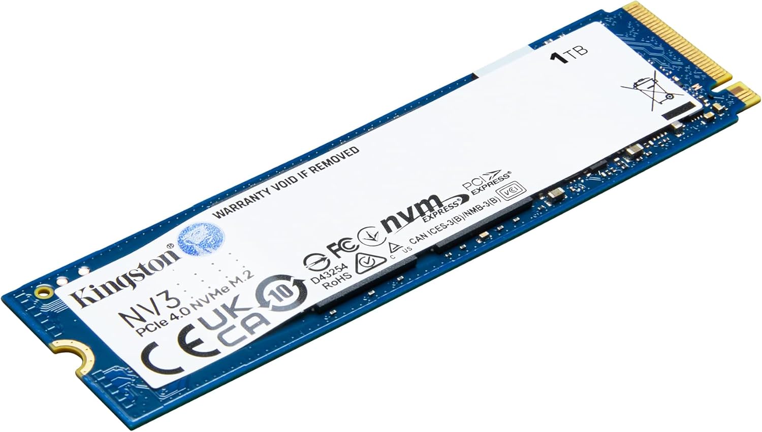 Kingston NV3 NVMe PCIe 4.0 Internal SSD 1TB M.2 2280 - SNV3S/1000G - AHW Store