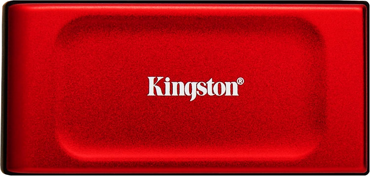 Kingston XS1000 1TB External SSD USB 3.2 Gen 2 Portable Solid State Drive Red - SXS1000R/1000G - AHW Store