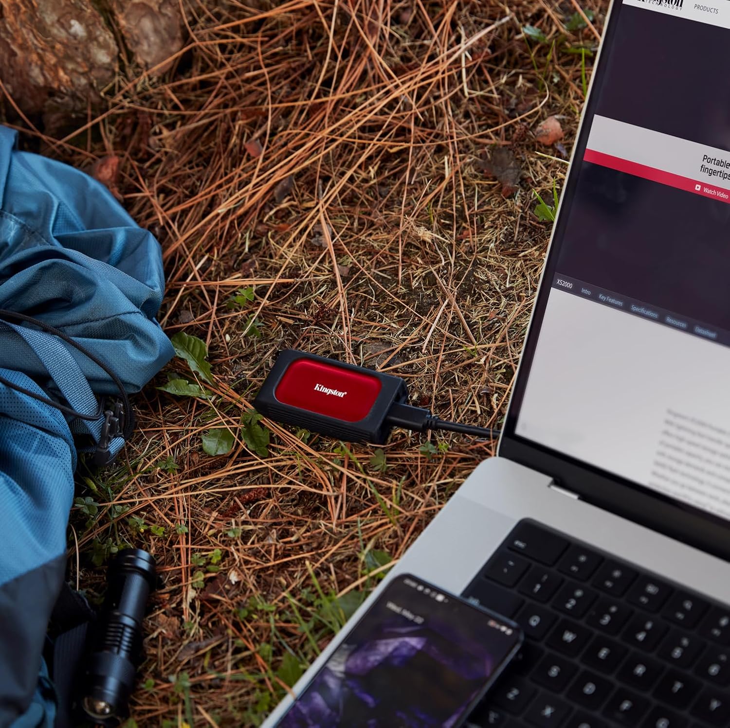 Kingston XS1000 2TB External SSD USB 3.2 Gen 2 Portable Solid State Drive Red - SXS1000R/2000G - AHW Store